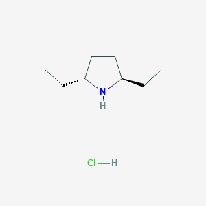 molecular formula C8H18ClN B6298284 (2R,5R)-2,5-Diethylpyrrolidinium chloride CAS No. 409339-89-5