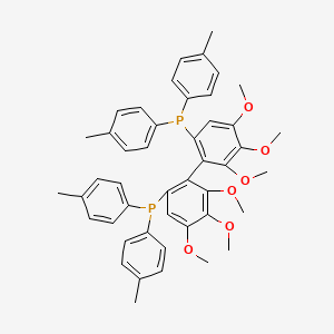 molecular formula C46H48O6P2 B6298294 (S)-(4,4',5,5',6,6'-Hexamethoxybiphenyl-2,2'-diyl)bis(di-p-tolylphosphine) CAS No. 2301849-14-7