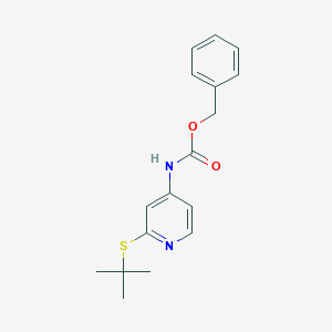 molecular formula C17H20N2O2S B6298329 Benzyl 2-(t-butylthio)pyridin-4-ylcarbamate;  95% CAS No. 2301856-14-2