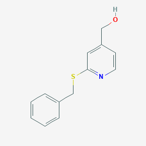 molecular formula C13H13NOS B6298331 (2-(Benzylthio)pyridin-4-yl)methanol;  95% CAS No. 2301856-09-5