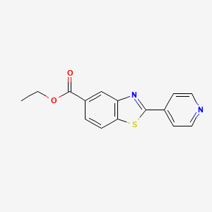 molecular formula C15H12N2O2S B6298338 Ethyl 2-(pyridin-4-yl)benzo[d]thiazole-5-carboxylate, 98% CAS No. 51643-58-4