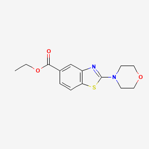 molecular formula C14H16N2O3S B6298349 Ethyl 2-morpholinobenzo[d]thiazole-5-carboxylate;  99% CAS No. 2113271-49-9