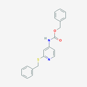 molecular formula C20H18N2O2S B6298350 Benzyl 2-(benzylthio)pyridin-4-ylcarbamate;  97% CAS No. 2301857-85-0