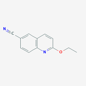 molecular formula C12H10N2O B6298358 2-Ethoxyquinoline-6-carbonitrile, 97% CAS No. 2301857-74-7