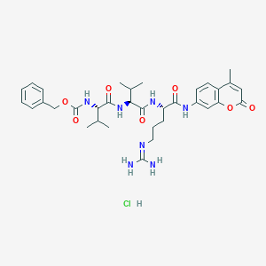 molecular formula C34H46ClN7O7 B6298361 Z-Val-Val-Arg-AMC HCl CAS No. 2301169-20-8