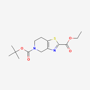 molecular formula C14H20N2O4S B6298367 5-t-Butyl 2-ethyl 6,7-dihydrothiazolo[4,5-c]pyridine-2,5(4H)-dicarboxylate CAS No. 2415751-75-4