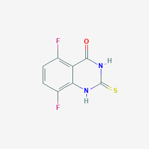 molecular formula C8H4F2N2OS B6298373 5,8-Difluoro-2-mercaptoquinazolin-4(3H)-one CAS No. 2301856-07-3
