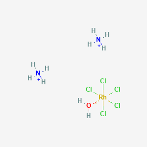 molecular formula Cl5H10N2ORh B6298383 Ammonium aquopentachlororhodate(III), Rh 30% CAS No. 63771-33-5