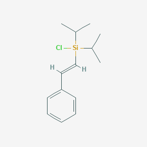 molecular formula C14H21ClSi B6298409 Phenylethenyldiisopropylchlorosilane;  85% (contains saturated analog) CAS No. 330457-47-1