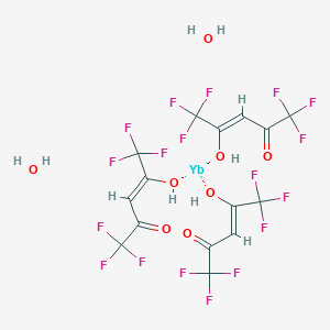 molecular formula C15H10F18O8Yb B6298416 Ytterbium(III) hexafluoroacetylacetonate dihydrate, (99.9% Yb) (REO) CAS No. 20860-74-6