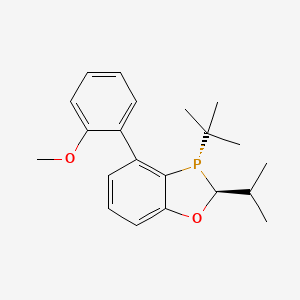 molecular formula C21H27O2P B6298451 (2S,3S)-3-(tert-Butyl)-2-isopropyl-4-(2-methoxyphenyl)-2,3-dihydrobenzo[d][1,3]oxaphosphole, 97% (>99% ee) CAS No. 2565792-33-6