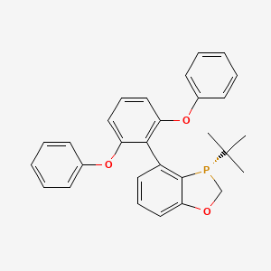 molecular formula C29H27O3P B6298497 (S)-3-(tert-Butyl)-4-(2,6-diphenoxyphenyl)-2,3-dihydrobenzo[d][1,3]oxaphosphole, 97% (>99% ee) CAS No. 2446042-08-4