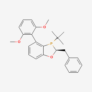 molecular formula C26H29O3P B6298502 (2S,3S)-2-Benzyl-3-(tert-butyl)-4-(2,6-dimethoxyphenyl)-2,3-dihydrobenzo[d][1,3]oxaphosphole, 97% (>99% ee) CAS No. 1373432-13-3
