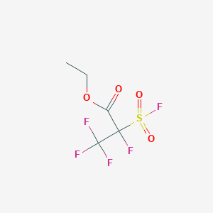 molecular formula C5H5F5O4S B6298532 2,3,3,3-Tetrafluoro-2-(fluorosulfonyl)propanoic acid ethyl ester CAS No. 18343-96-9