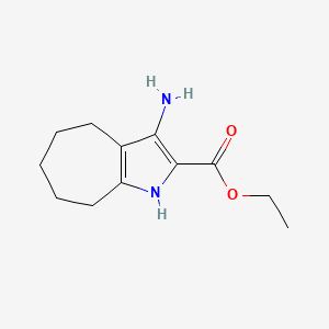 molecular formula C12H18N2O2 B6298533 Ethyl 3-amino-1,4,5,6,7,8-hexahydrocyclohepta[b]pyrrole-2-carboxylate CAS No. 2148923-28-6