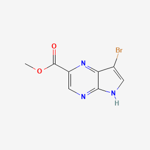 molecular formula C8H6BrN3O2 B6298543 Methyl 7-bromo-5H-pyrrolo[2,3-b]pyrazine-2-carboxylate CAS No. 2168077-30-1