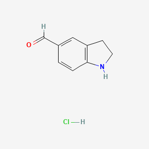 molecular formula C9H10ClNO B6298556 5-Indolinecarboxaldehyde HCl CAS No. 2241594-17-0