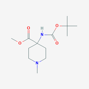 molecular formula C13H24N2O4 B6298570 Methyl 4-(t-butoxycarbonylamino)-1-methylpiperidine-4-carboxylate CAS No. 2102410-24-0