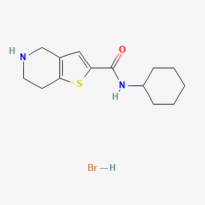 molecular formula C14H21BrN2OS B6298573 N-Cyclohexyl-4,5,6,7-tetrahydrothieno[3,2-c]pyridine-2-carboxamide hydrobromide CAS No. 2304583-93-3