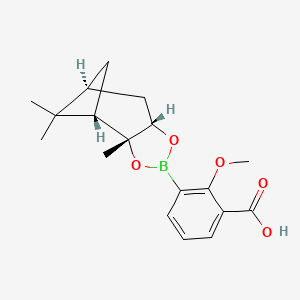 molecular formula C18H23BO5 B6298579 2-Methoxy-3-((3aR,4S,6S,7aS)-3a,5,5-trimethylhexahydro-4,6-methanobenzo[d][1,3,2]dioxaborol-2-yl)benzoic acid CAS No. 2304631-72-7