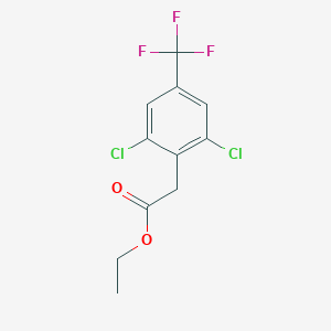 molecular formula C11H9Cl2F3O2 B6298600 Ethyl 2,6-dichloro-4-(trifluoromethyl)phenylacetate CAS No. 2304583-81-9