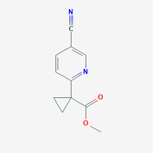 molecular formula C11H10N2O2 B6298602 1-(5-氰基吡啶-2-基)环丙烷-1-甲酸甲酯 CAS No. 2096442-74-7