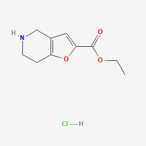 molecular formula C10H14ClNO3 B6298605 Ethyl 4,5,6,7-tetrahydrofuro[3,2-c]pyridine-2-carboxylate HCl CAS No. 2135332-16-8