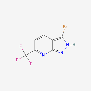 molecular formula C7H3BrF3N3 B6298649 3-Bromo-6-(trifluoromethyl)-1H-pyrazolo[3,4-b]pyridine CAS No. 2089649-32-9