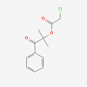 molecular formula C12H13ClO3 B6298667 2-Methyl-1-oxo-1-phenylpropan-2-yl 2-chloroacetate CAS No. 2241594-49-8