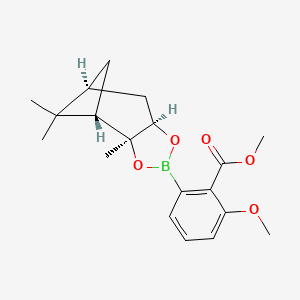 molecular formula C19H25BO5 B6298696 Methyl 2-methoxy-6-((3aS,4S,6s,7aR)-3a,5,5-trimethylhexahydro-4,6-methanobenzo[d][1,3,2]dioxaborol-2-yl)benzoate CAS No. 2304631-58-9