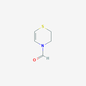 molecular formula C5H7NOS B062987 2,3-Dihydro-4H-1,4-thiazine-4-carbaldehyde CAS No. 164359-74-4