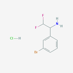 molecular formula C8H9BrClF2N B6298707 1-(3-Bromophenyl)-2,2-difluoroethan-1-amine hydrochloride CAS No. 2089648-75-7
