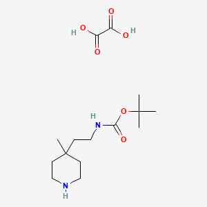 molecular formula C15H28N2O6 B6298730 tert-Butyl N-[2-(4-methyl-4-piperidyl)ethyl]carbamate oxalate CAS No. 2250243-00-4