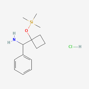 molecular formula C14H24ClNOSi B6298731 Phenyl(1-((trimethylsilyl)oxy)cyclobutyl)methanamine HCl CAS No. 2225879-44-5