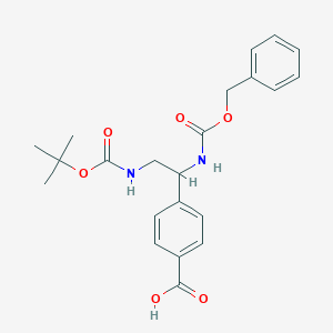 4-(10,10-Dimethyl-3,8-dioxo-1-phenyl-2,9-dioxa-4,7-diazaundecan-5-yl)benzoic acid
