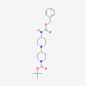 molecular formula C23H35N3O4 B6298734 t-Butyl 4-(benzyloxycarbonylamino)-1,4'-bipiperidine-1'-carboxylate CAS No. 2097264-31-6