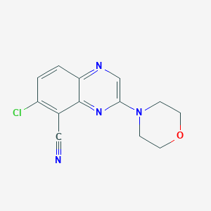 molecular formula C13H11ClN4O B6298759 6-Chloro-3-morpholinoquinoxaline-5-carbonitrile CAS No. 2304584-15-2