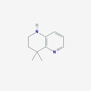 molecular formula C10H14N2 B6298764 4,4-Dimethyl-1,2,3,4-tetrahydro-1,5-naphthyridine CAS No. 2135332-90-8
