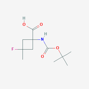molecular formula C11H18FNO4 B6298787 1-((t-Butoxycarbonyl)amino)-3-fluoro-3-methylcyclobutane-1-carboxylic acid CAS No. 2089650-20-2