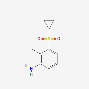 molecular formula C10H13NO2S B6298789 3-(Cyclopropylsulfonyl)-2-methylaniline CAS No. 2225879-12-7