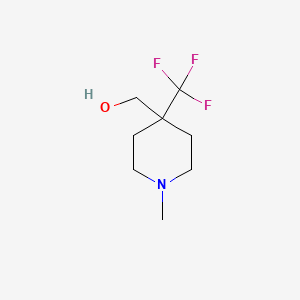 molecular formula C8H14F3NO B6298790 [1-Methyl-4-(trifluoromethyl)-4-piperidyl]methanol CAS No. 2227206-66-6