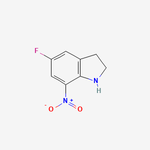 molecular formula C8H7FN2O2 B6298839 5-Fluoro-7-nitro-indoline CAS No. 2306278-45-3