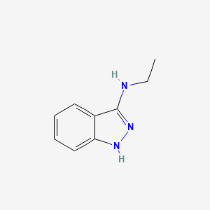 molecular formula C9H11N3 B6298851 N-Ethyl-1H-indazol-3-amine;  99% CAS No. 877-05-4
