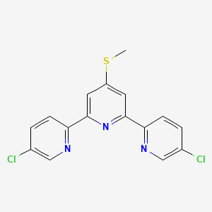 molecular formula C16H11Cl2N3S B6298883 5'-Chloro-6-(5-chloropyridin-2-yl)-4- (methylsulfanyl)-2,2'-bipyridine CAS No. 2301855-93-4