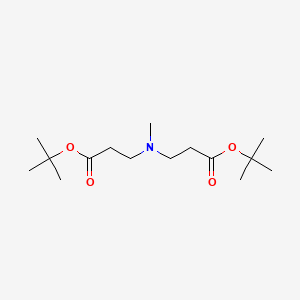 molecular formula C15H29NO4 B6298897 tert-Butyl 3-{[3-(tert-butoxy)-3-oxopropyl](methyl)amino}propanoate CAS No. 2309171-28-4