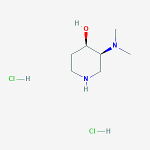 molecular formula C7H18Cl2N2O B6298901 cis-3-(Dimethylamino)-4-piperidinol dihydrochloride, 95% CAS No. 2718164-77-1