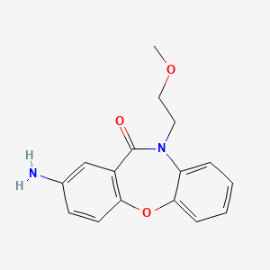 molecular formula C16H16N2O3 B6298910 2-Amino-10-(2-methoxyethyl)dibenzo[b,f][1,4]oxazepin-11(10H)-one CAS No. 2323068-70-6