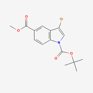 molecular formula C15H16BrNO4 B6298921 1-(t-Butyl) 5-methyl 3-bromo-1H-indole-1,5-dicarboxylate CAS No. 479552-82-4