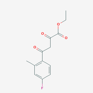 molecular formula C13H13FO4 B6298969 4-(4-Fluoro-2-methyl-phenyl)-2,4-dioxo-butyric acid ethyl ester CAS No. 2368870-68-0