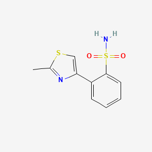 molecular formula C10H10N2O2S2 B6298970 2-(2-Methyl-thiazol-4-yl)-benzenesulfonamide CAS No. 2368871-41-2